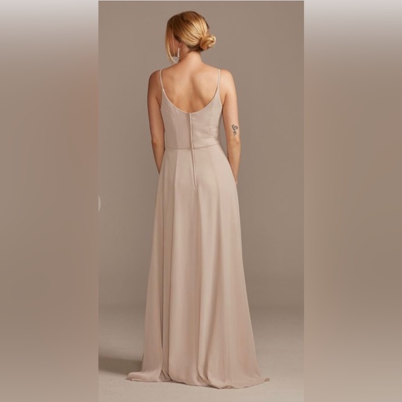 David’s Bridal Cowl Neck Chiffon Bridesmaid Dress - Picture 2 of 6